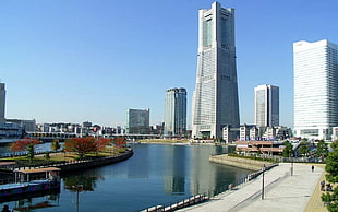 high-rise buildings near river